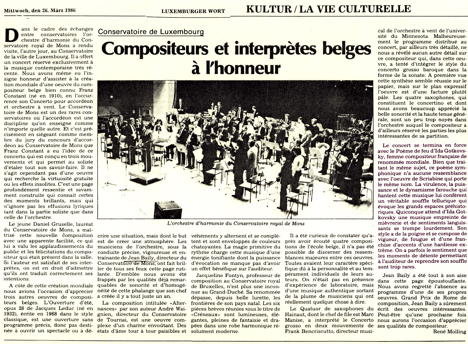 Luxemburger Wort - 26 Mars 1986